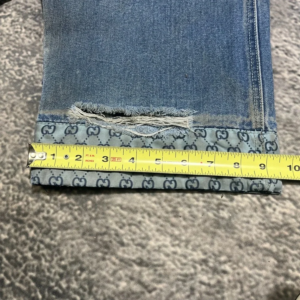 Vintage‎ Godbody Jeans Mens 36x32 Blue Distressed Carpenter Baggy Wide Leg Y2K